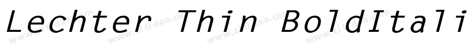 Lechter Thin BoldItalic字体转换